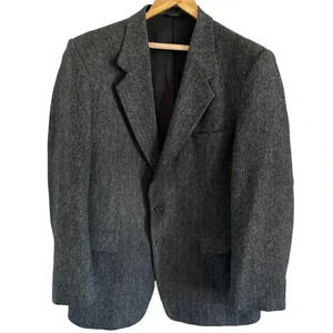 Farah Clothing Co. Men's Wool Tweed 2 Buttons Blazer Jacket Size 44L herringbone